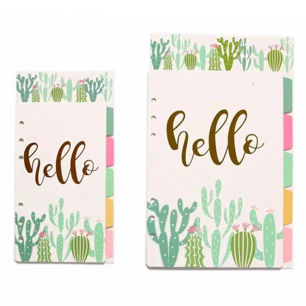 Binders 6-Ring Binder Personal Planner Binder Index Dividers Loose Leaf Separator Page Binder Index Page Binder Indexing Cards