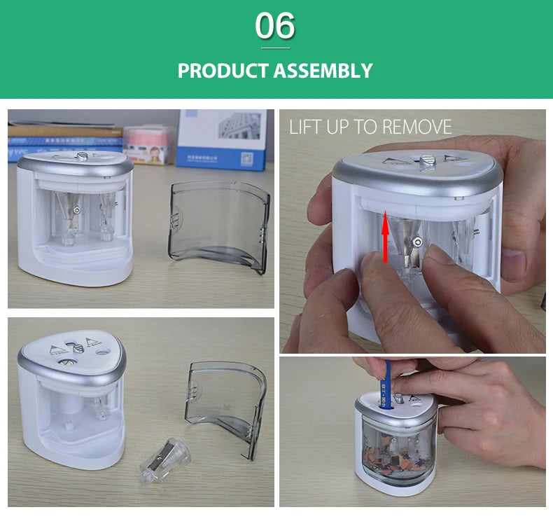 Study Manual Auto Automatic Drawing Pencil Pen Sharpener Electric Switch Pencil Sharpener Stationery Home Office School Supply