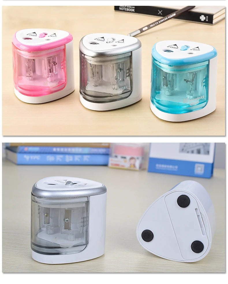 Study Manual Auto Automatic Drawing Pencil Pen Sharpener Electric Switch Pencil Sharpener Stationery Home Office School Supply