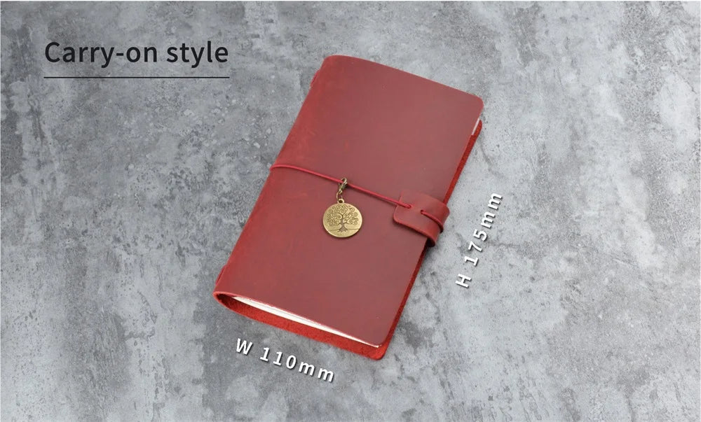 Travel Notebook Retro Leather Journal DIY Handmade Vintage Planner Note Book Portable Sketchbook Teacher School Gift 192 Pages