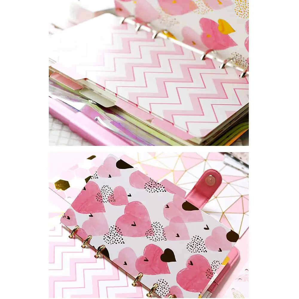 Binders 6-Ring Binder Personal Planner Binder Index Dividers Loose Leaf Separator Page Binder Index Page Binder Indexing Cards
