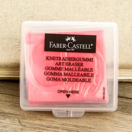 Faber-Castell Drawing Art Kneaded Erasers for Correcting,Lightening Charcoal Pencil and Pastel Artists Works, Gray in Box 1Pc