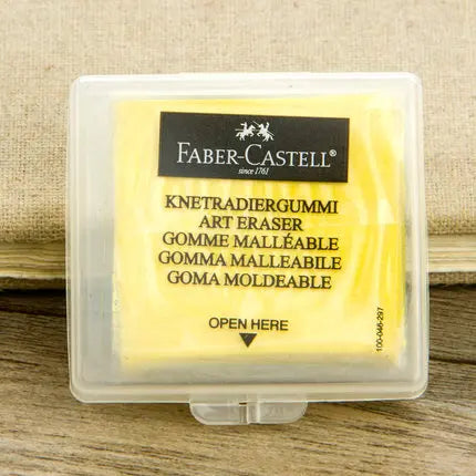 Faber-Castell Drawing Art Kneaded Erasers for Correcting,Lightening Charcoal Pencil and Pastel Artists Works, Gray in Box 1Pc