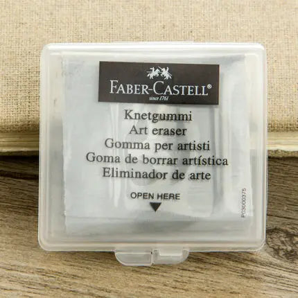 Faber-Castell Drawing Art Kneaded Erasers for Correcting,Lightening Charcoal Pencil and Pastel Artists Works, Gray in Box 1Pc
