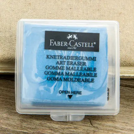 Faber-Castell Drawing Art Kneaded Erasers for Correcting,Lightening Charcoal Pencil and Pastel Artists Works, Gray in Box 1Pc