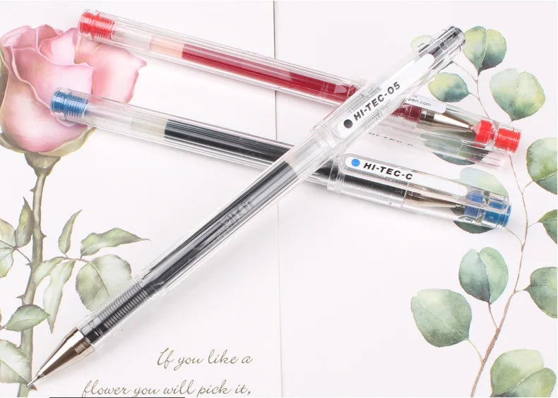3pcs Pilot HI-TEC Gel Ink Pen 0.25 0.3 0.4 0.5MM Fine Point Ball Pen Needle Neutral Quick Dry Ink Black,Blue,Red BLLH-20C4