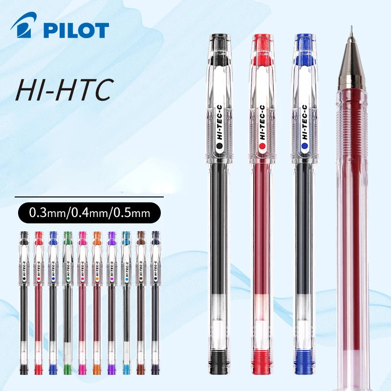 3pcs Pilot HI-TEC Gel Ink Pen 0.25 0.3 0.4 0.5MM Fine Point Ball Pen Needle Neutral Quick Dry Ink Black,Blue,Red BLLH-20C4