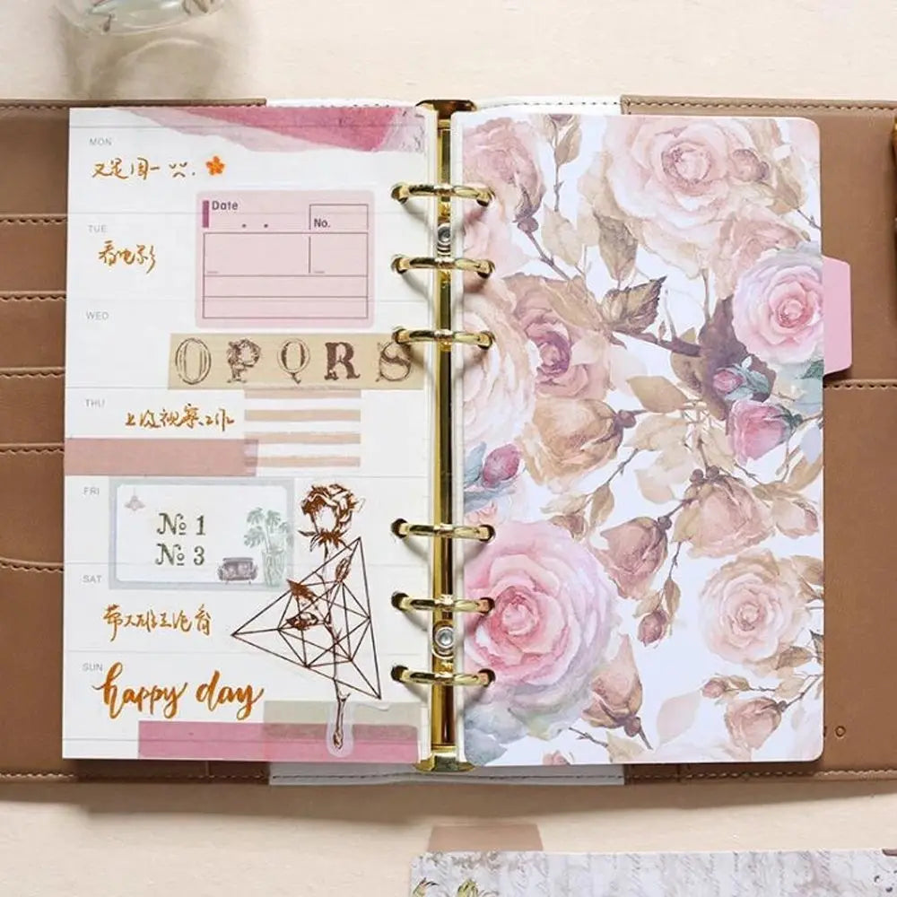 Binders 6-Ring Binder Personal Planner Binder Index Dividers Loose Leaf Separator Page Binder Index Page Binder Indexing Cards