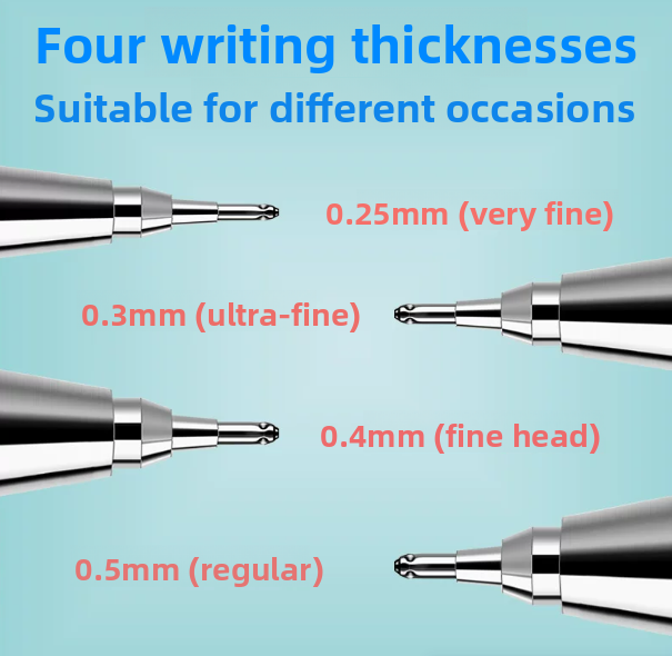 3pcs Pilot HI-TEC Gel Ink Pen 0.25 0.3 0.4 0.5MM Fine Point Ball Pen Needle Neutral Quick Dry Ink Black,Blue,Red BLLH-20C4