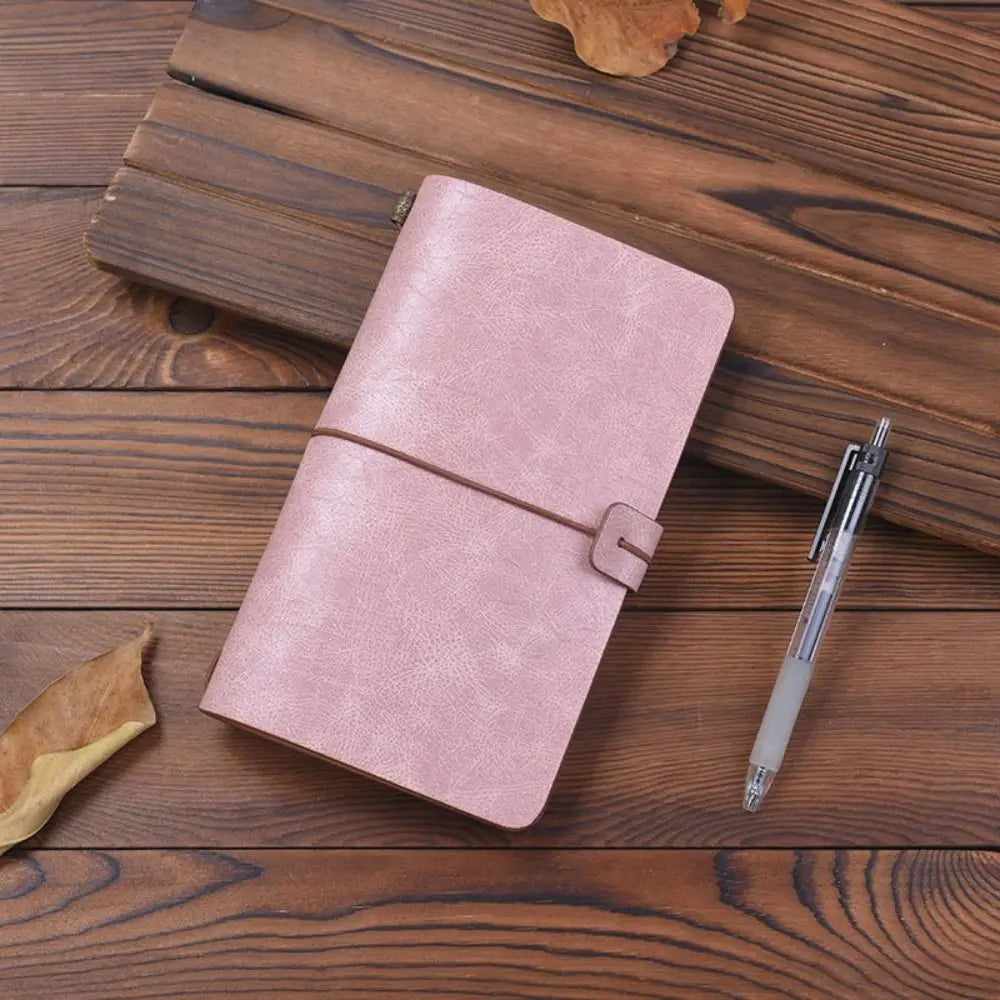 Vintage Portable Leather Notebook Stationery Hand Ledger Diary Book Hardcover Exquisite Notepad School