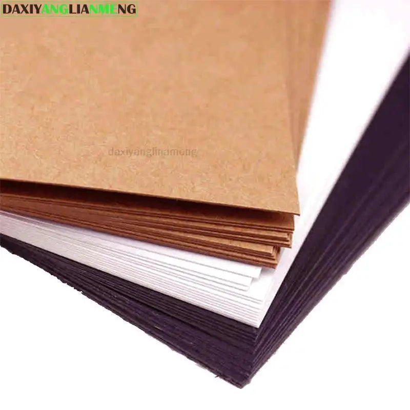 100pcs/lot A6 Size 10 X 15cm Kraft Paper 350gsm Card Paper, DIY Gift Packing Cardboard Paper Blank Postcard