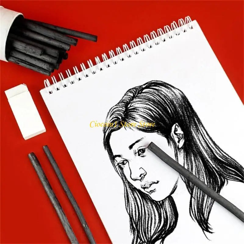 A3PC 75x/Set Charcoal Sticks Charcoal Drawing Pencils for Drawing Crafts Sketching