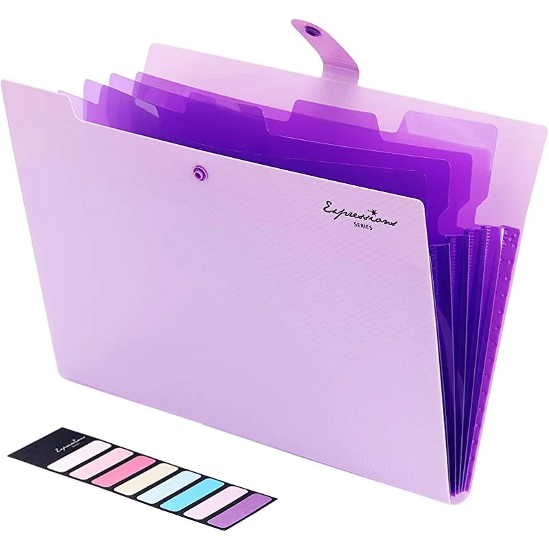 Expanding File Folder,5 Pocket Folders for Documents,Portable Paper Organizer for School Office Supplies,A4 Size