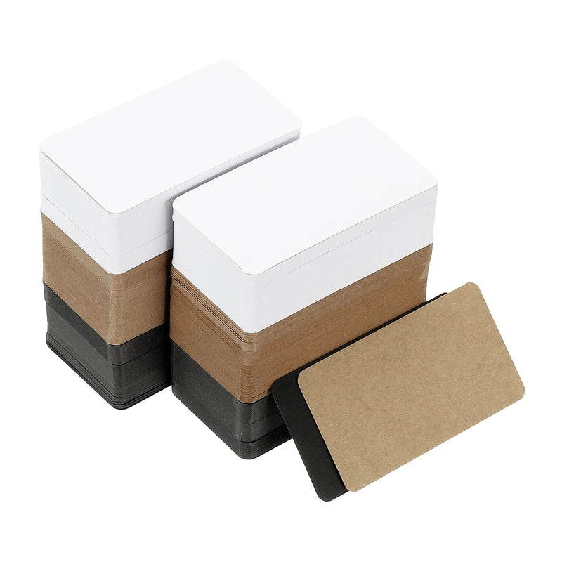 300/600Pcs 3.5"x2" Blank Business Cards Small Blank Cards Cardstock Note Card Craft Paper Card for Name Game Memory Business