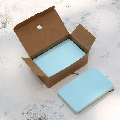1pack （100pcs）Blank cardstock handwritten English words white hard cardstock small message portable memory card