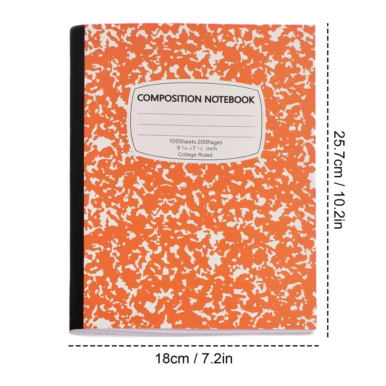 Composition Notebook College Ruled 100 Sheets Abstract Marble Cover Thick Paper 10.2x7.2in Lined Paper Notebook For School