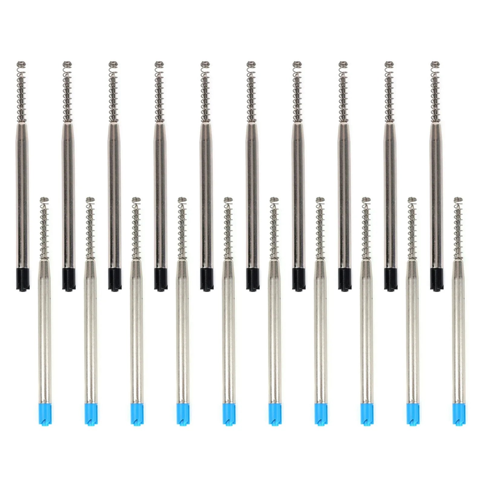 10pcs G2 Ballpoint Pen Refills 1mm Medium Point with Spring Universal Replacement Refills