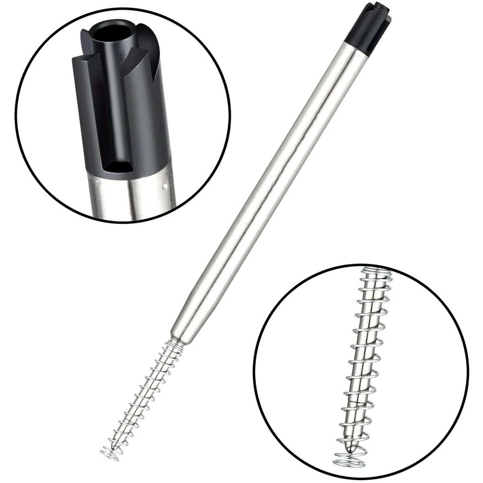 10pcs G2 Ballpoint Pen Refills 1mm Medium Point with Spring Universal Replacement Refills