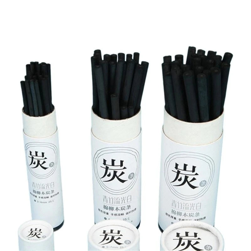 A3PC 75x/Set Charcoal Sticks Charcoal Drawing Pencils for Drawing Crafts Sketching
