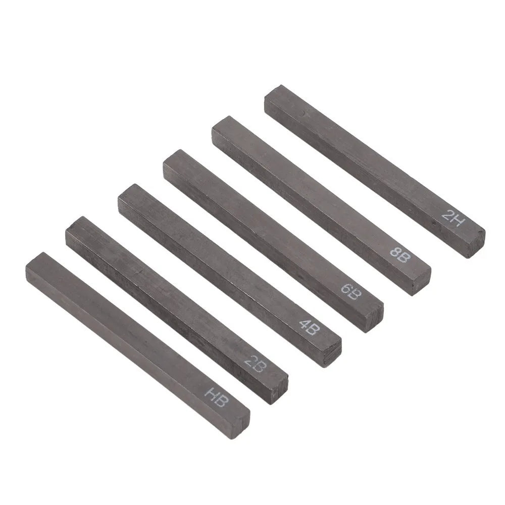 6PCS Square Shape Sketch Charcoal Sticks Break Resistant Pure Charcoal Drawing Charcoal 2.48in Square Charcoal Bars