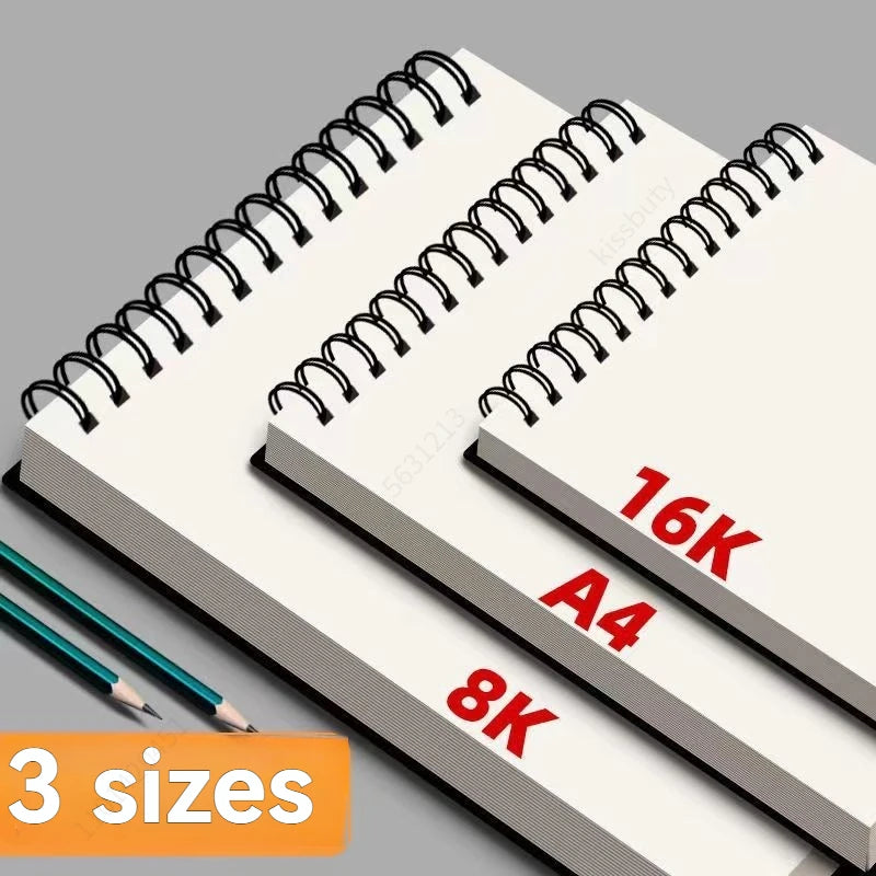1 Pack 30-Sheets ,Sketch Book, Top Spiral Bound Sketch Pad, Acid Free Art Sketchbook Artistic Drawing Painting Writing Paper For