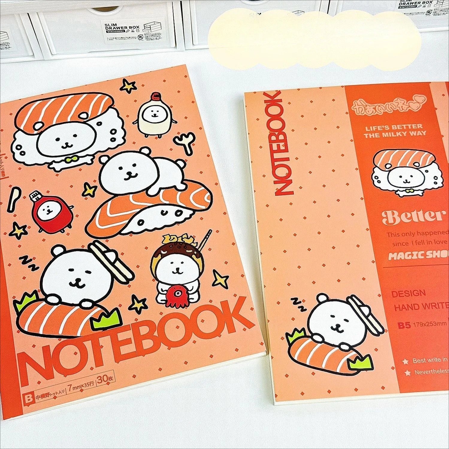 Joke Bear Notebook Cartoon Pattern Diary Book for Students Durable Handwriting Notebook with Horizontal Lines for Note-Taking