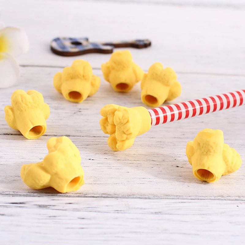 12pcs/box Cute Popcorn Shape Erasers Cute Stationery Pencil Rubbers Eraser Wipe Clean Without Leaving Marks Stationery