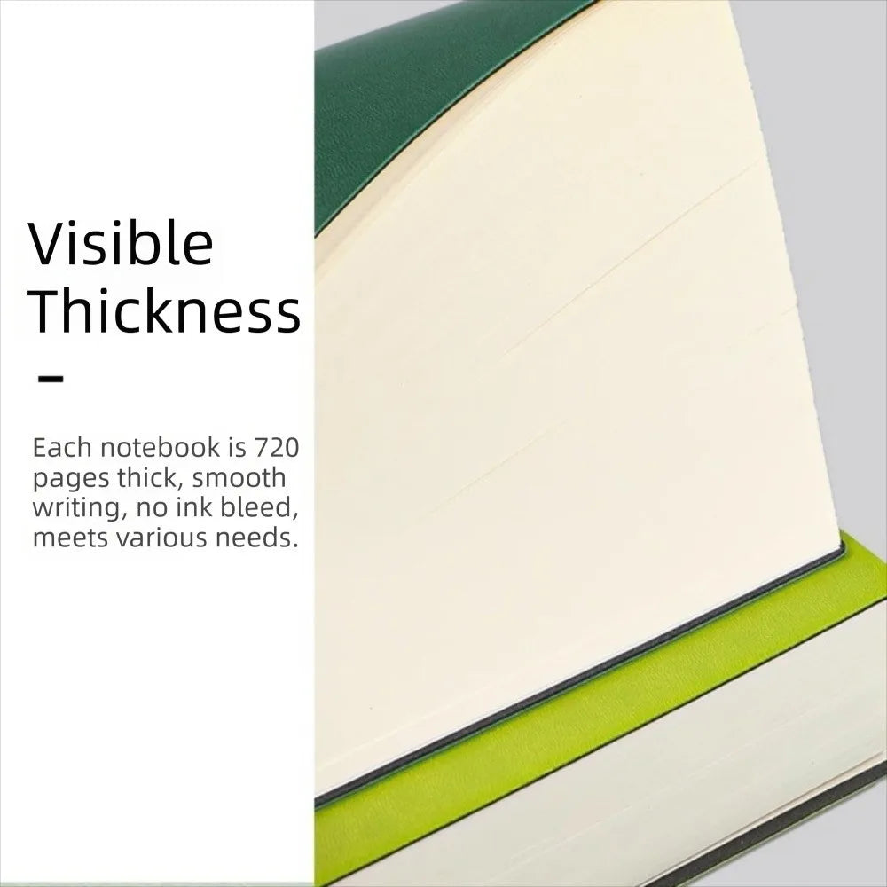 720 Page Blank Inner Notebook Synthetic Soft Minimalist Drawing Book Leather Surface Fresh Ultra Thick Notebook School Supplies