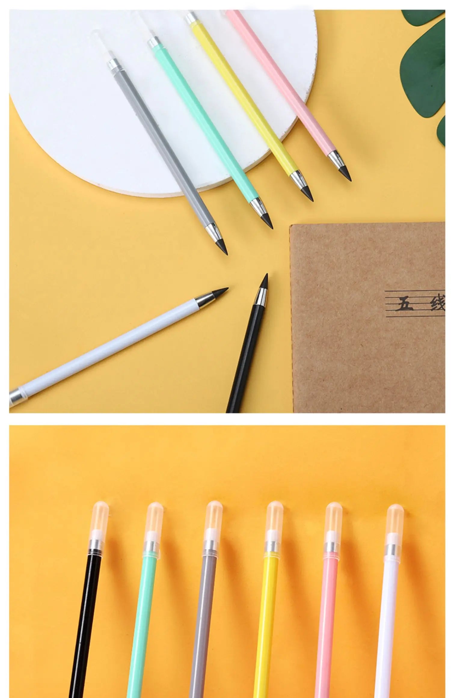 Infinity Pencil Set Erasable Unlimited Pencils Eternal Writing HB No Sharpening Kawaii Stationery Cute Office School Supplies