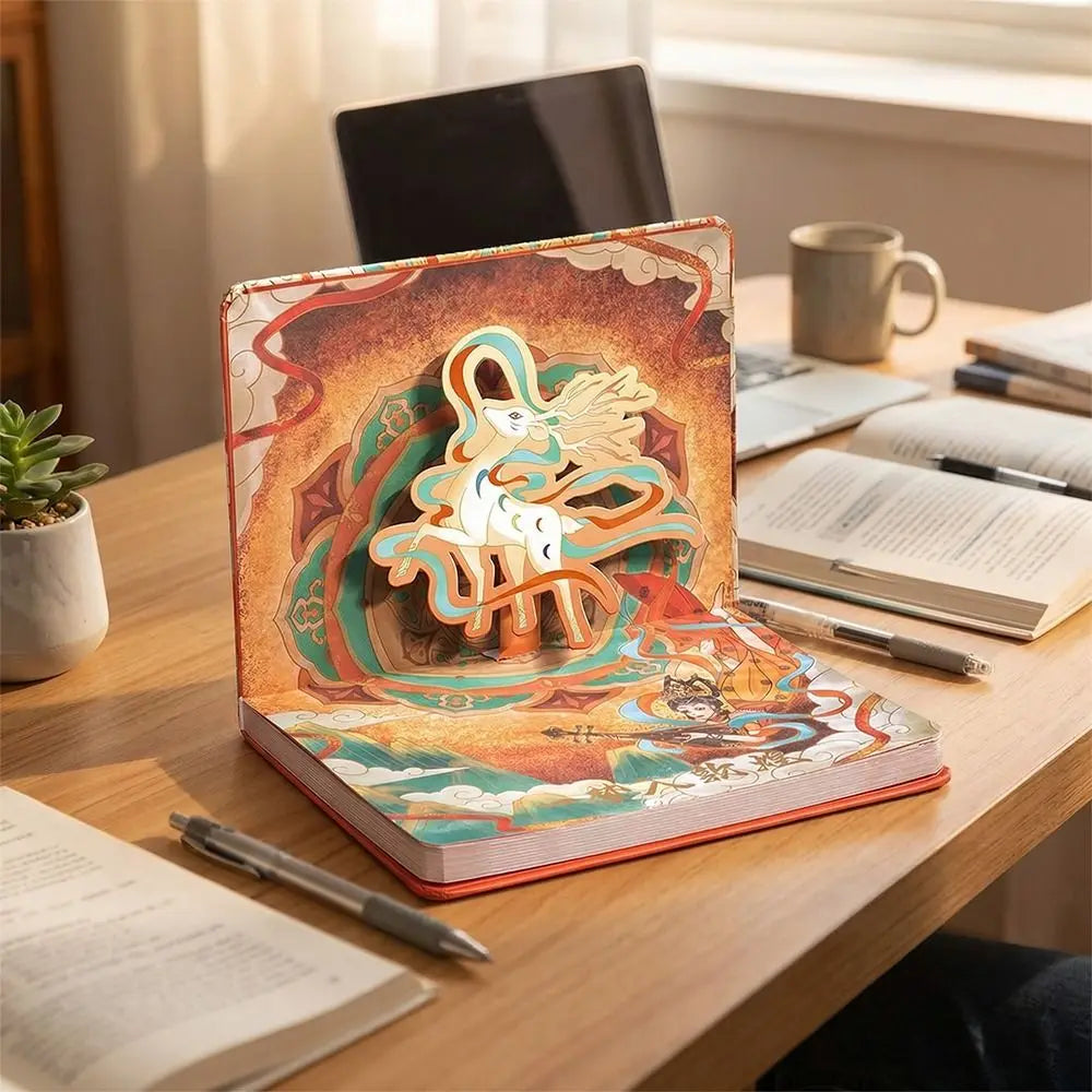 Retro Full-Color Notebook Good-looking Hardcover Notepad China-Chic Creative Design Diary Notebook Student Gift