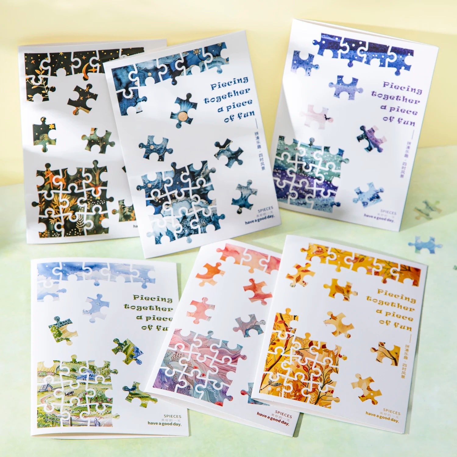 Journal GO 5pcs Piecing Together Fun Stickers Creative Decor Scrapbooking Diary Album Collage Junk Journal Material