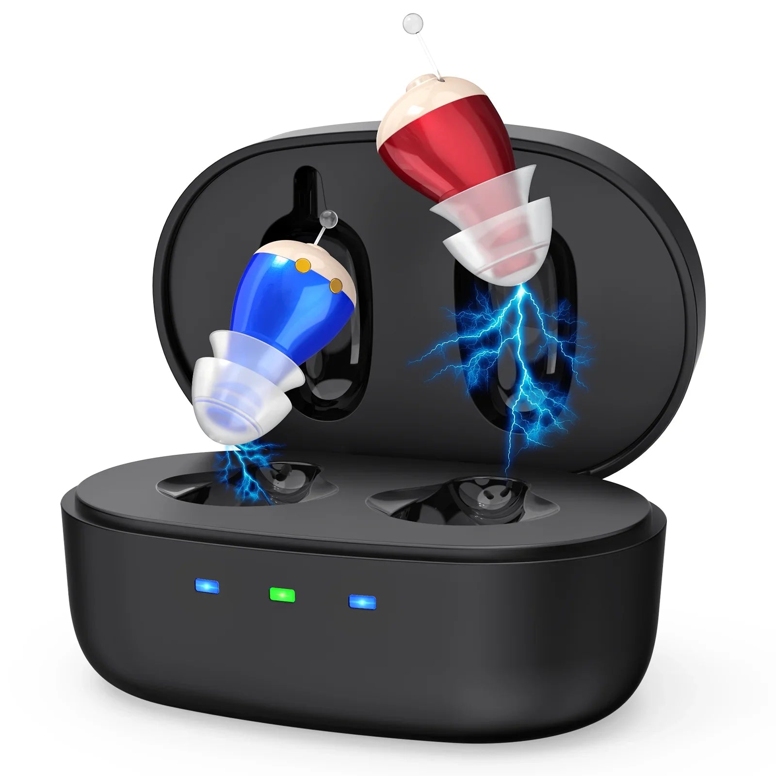 Hearing Amplifiers Earbuds with Noise Reduction, Rechargeable Digital Sound Enhance Headphones, Hearing Aids for Adults.
