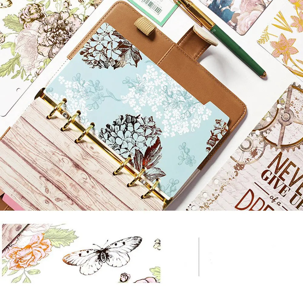 Planner Notebook Binders 6-Ring Binder Binder Index Page Binder Index Dividers Binder Indexing Cards Loose Leaf Separator Page