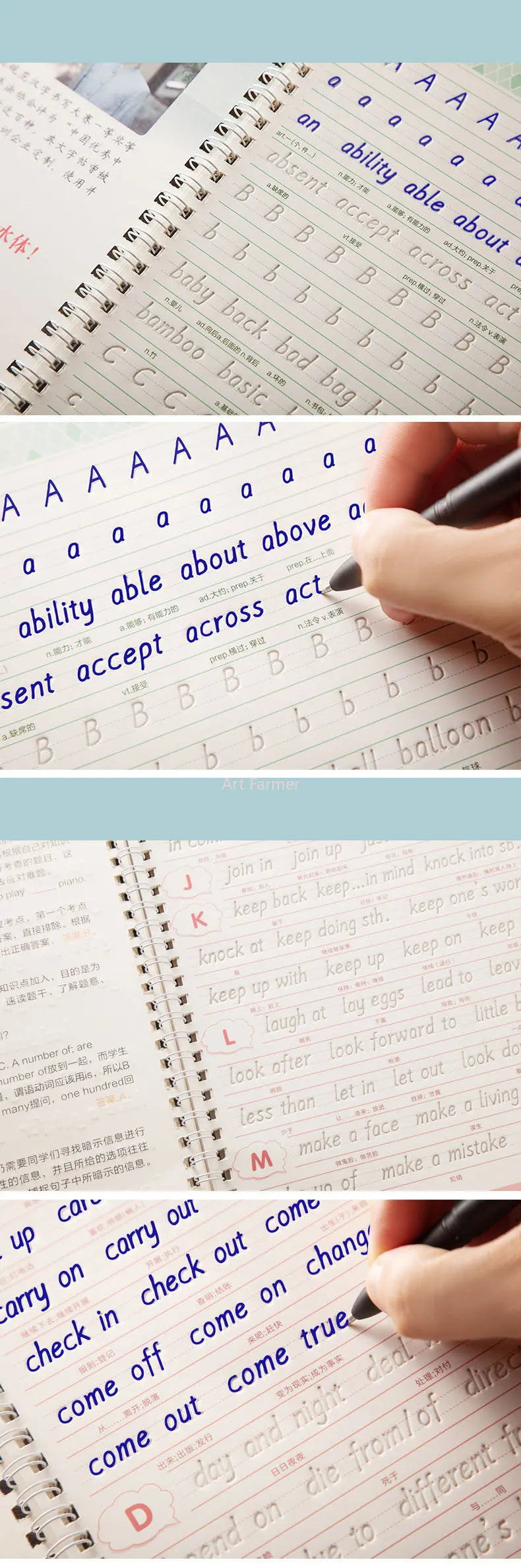 Students Practice Copybooks Learn English Composition Writing Handwriting Practice Book Hengshui Calligraphy Book 3D Reusable