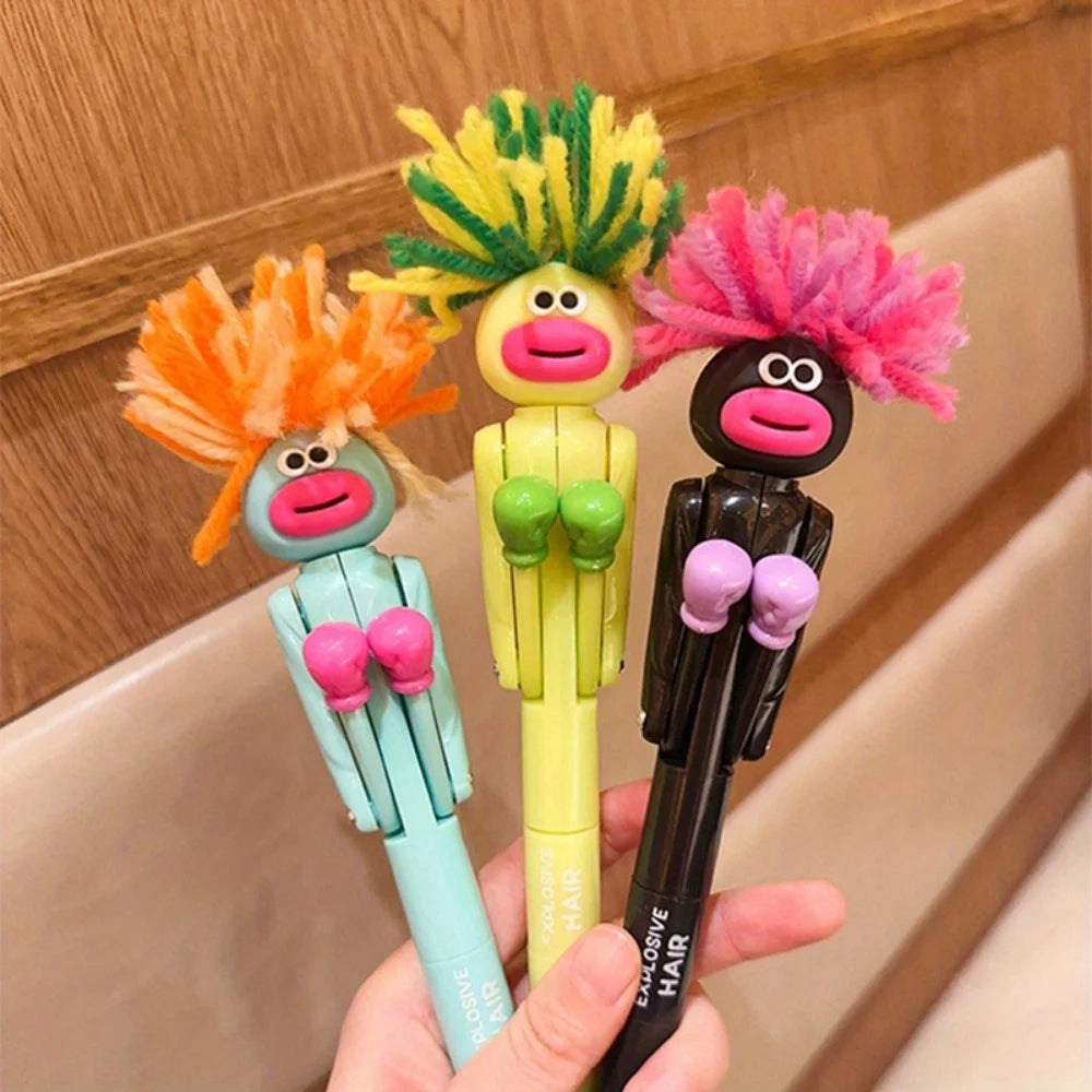 Boxing Pen 3Pcs Funny Stress Toy Ballpoint Click Pen,Cool Desk Gadget Office Game Gift for Kids Adults Anxiety Relief Fidget Toy