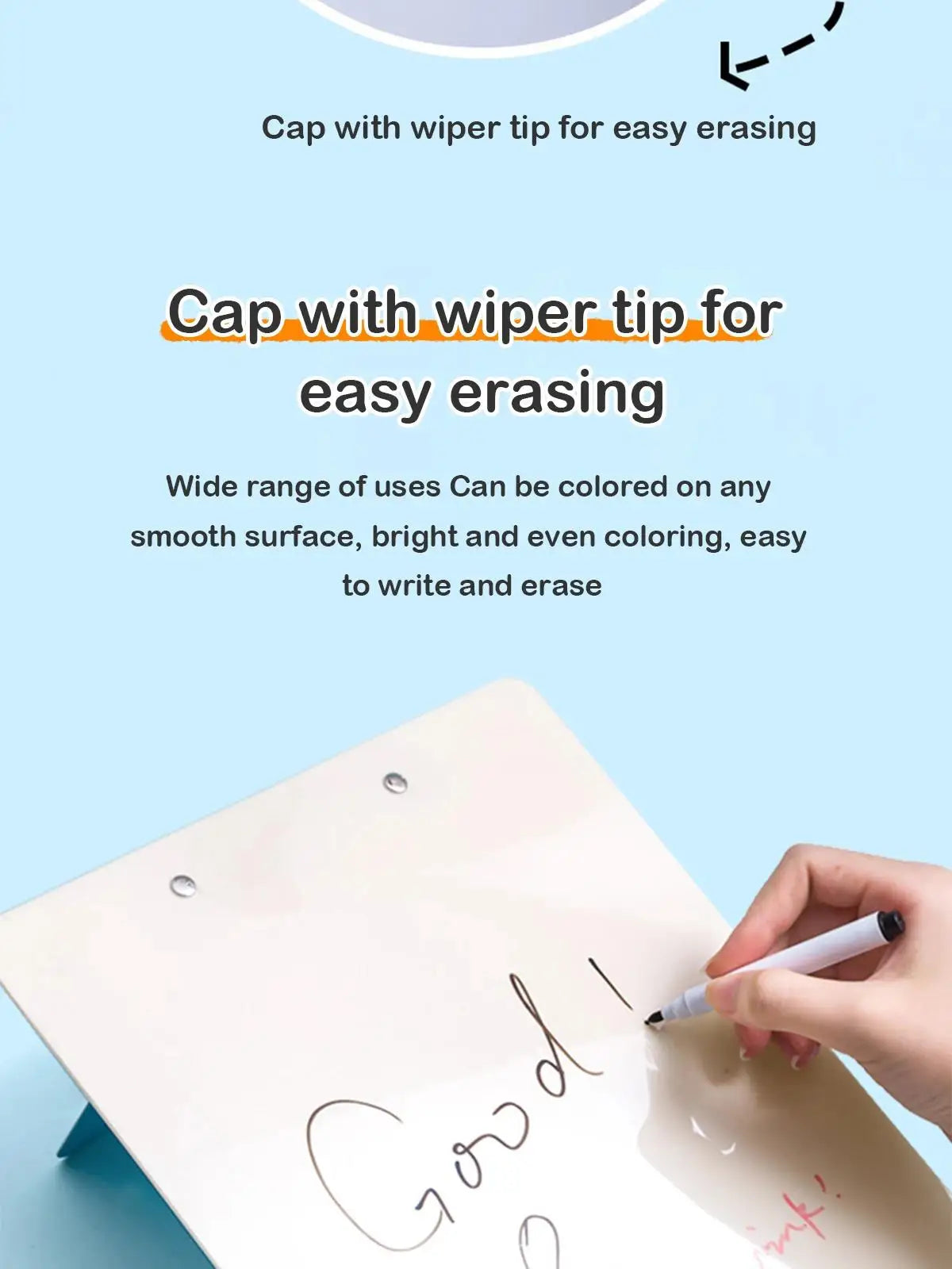 8 Pcs Magnetic Erasable Whiteboard Pen Color Options Numbering Stationery Office Teaching Supplies For Blackboard Student Note