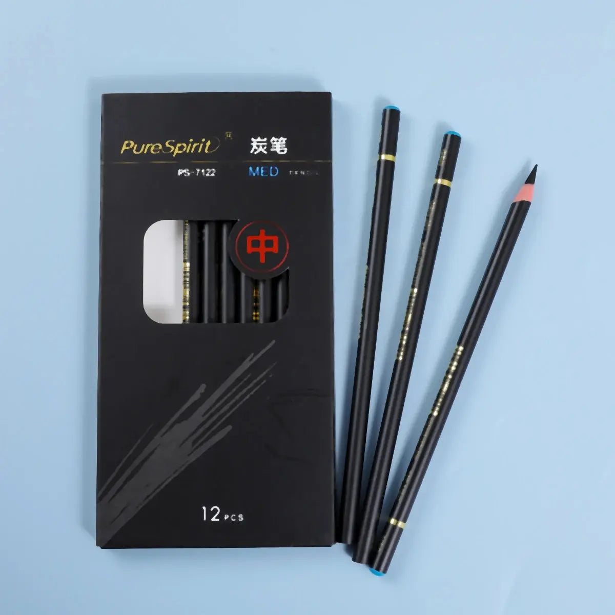 12PCS Professional Charcoal Pencils for Drawing, Sketching, Shading, Artist Pencils for Beginners & Artists