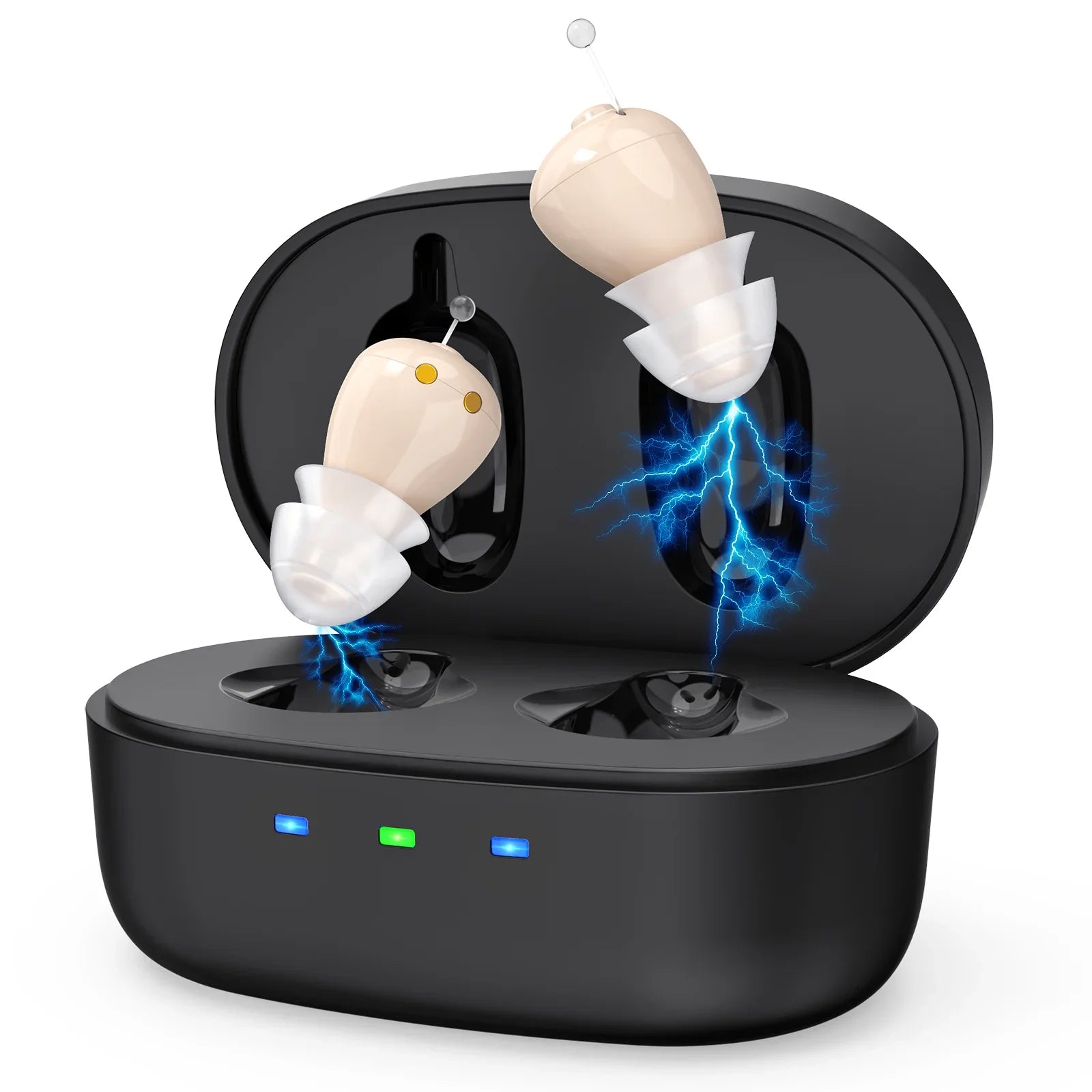 Hearing Amplifiers Earbuds with Noise Reduction, Rechargeable Digital Sound Enhance Headphones, Hearing Aids for Adults.