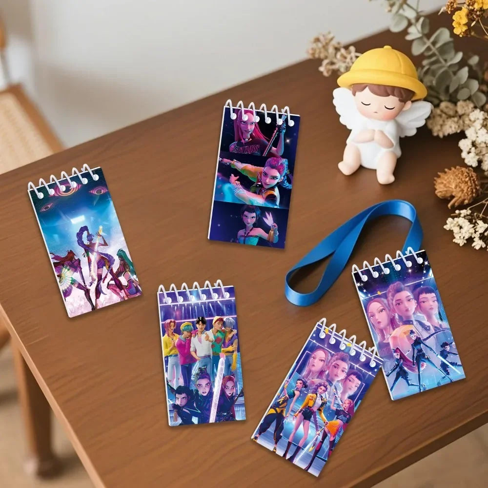 Cute Anime cartoon Notebook  Binder Anime Pattern Stationery Supplies Back To School Gifts 10*6cm