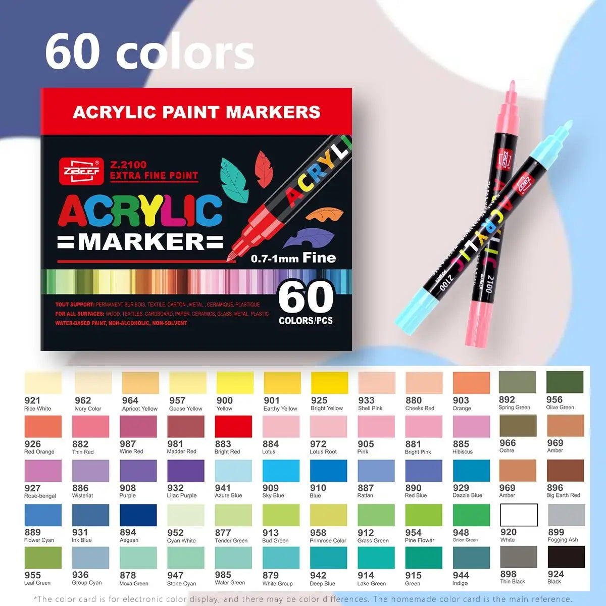 36-240 Acrylic Paint Markers, Waterproof and Highly Saturated, Are Suitable for DIY Art Supplies for Painting on Wood, Metal, Plastic, Fabric, Glass, and Ceramics