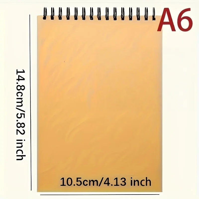 4 Pack A6 Spiral Sketch Books, 30 Sheets per Pad, Kraft Brown Cover, Blank Unlined Pages,Top Bound Sketch Pads fo
