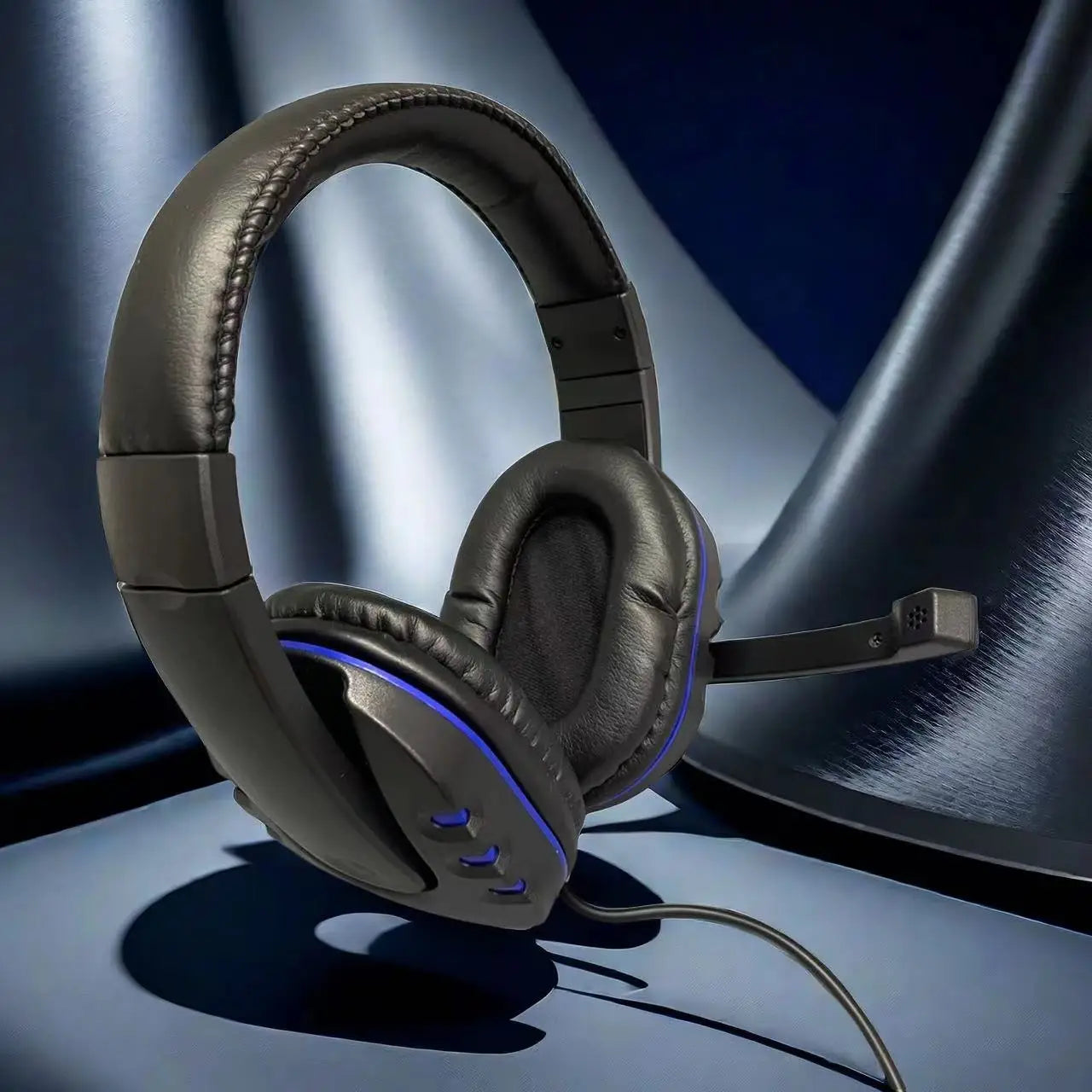 7260 Wired Headphones with Microphone，Suitable for work meetings、Study Recording、Entertainment Games，Compatible：PS4/PS5/Xbox One