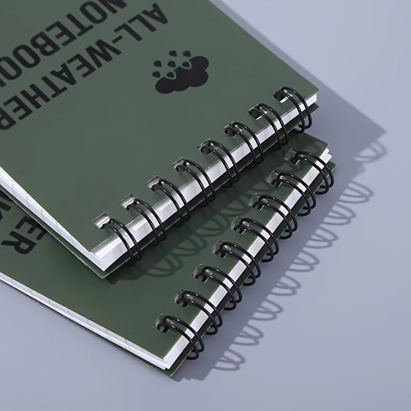 2PCS New Spiral Notebooks, Multicolor Mini Pocket Notebook, Waterproof Plastic Cover, Personalized Notebook, Back to School