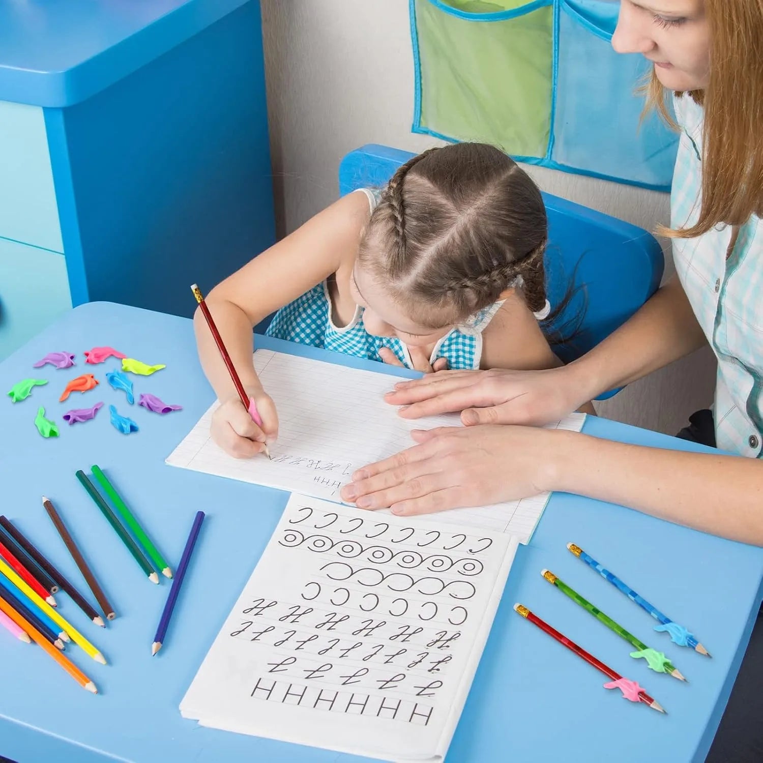Pencil Grippers for Kids Handwriting 10-30Pcs Finger Grips Holder Ergonomic Writing Aid Grip Posture Correction Training Tools