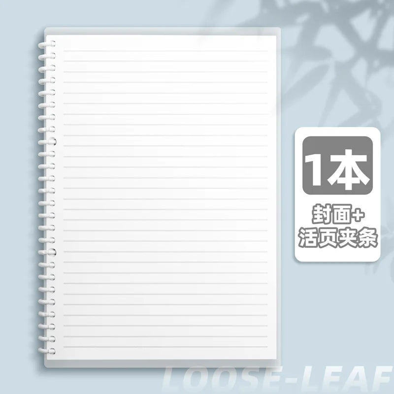 Macaron Loose Leaf Notebook 60 Sheets Detachable Coil Binder A4/A5/B5 Replaceable Journal for School