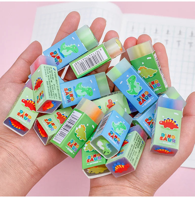 Dinosaur Erasers for Kids Clean Bulk Classroom Prizes Student Awards Teacher Party Supplies 3/6/12/18 Pcs