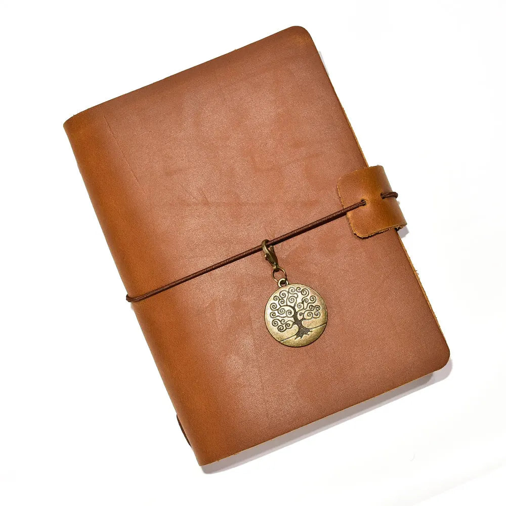 Travel Notebook Retro Leather Journal DIY Handmade Vintage Planner Note Book Portable Sketchbook Teacher School Gift 192 Pages
