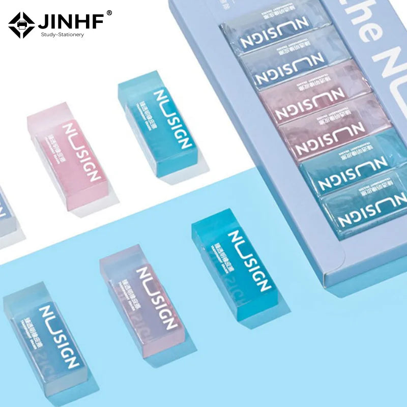 Rubber Soft Erasers Transparent Eraser Ins Simplicity Solid Color Eraser Wipe Clean Eraser Lovely Student Stationery Supplies