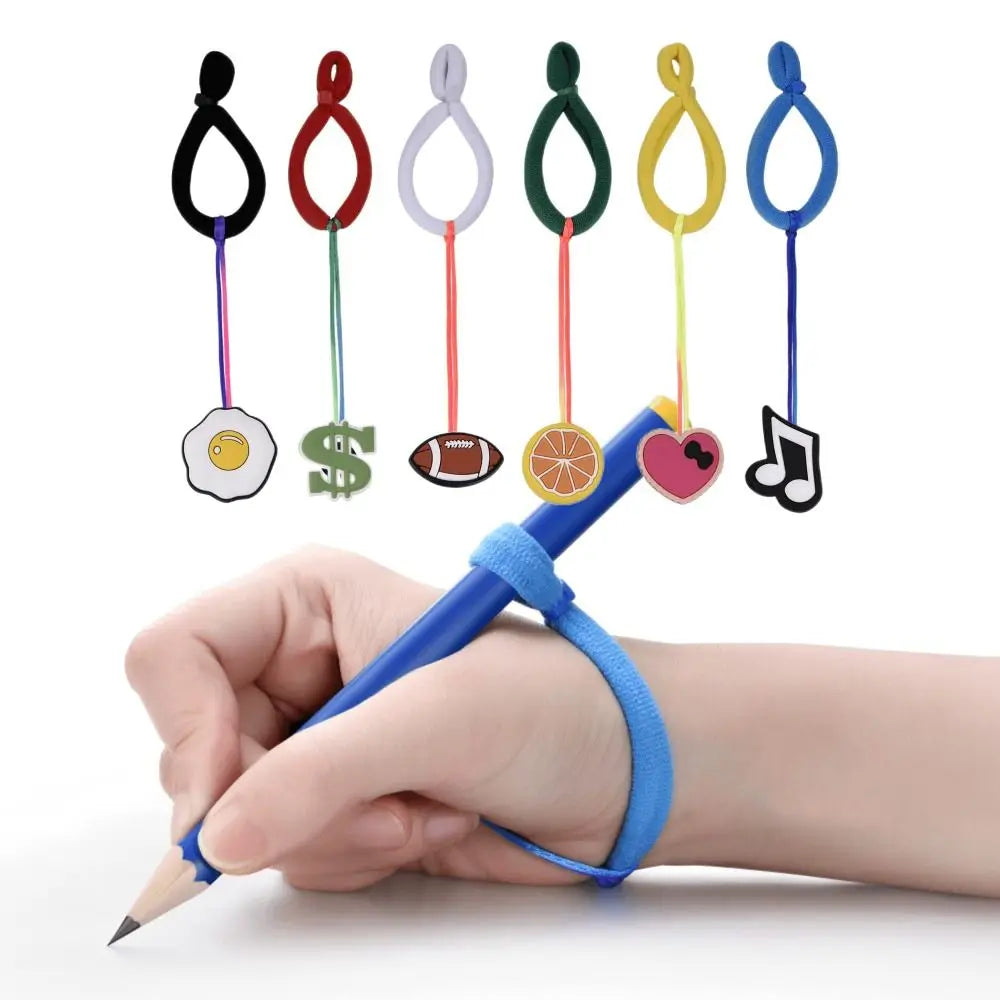 6PCS Ergonomic Pencil Grips Cartoon Shape Portable Students Learning Write Corrector Soft Handwriting Aid for Kids Handwriting