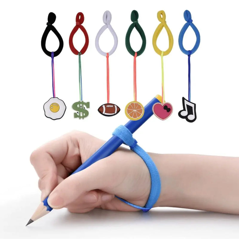 6PCS Ergonomic Pencil Grips Cartoon Shape Portable Students Learning Write Corrector Soft Handwriting Aid for Kids Handwriting